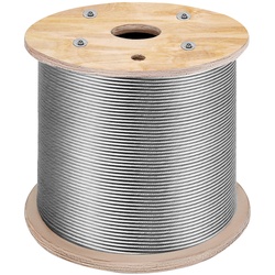 VEVOR 316 Edelstahl Kabel Drahtseil 1x19 300 M, Stahlseil Seil Draht Stahl Mindestbruchkraft 8,3 KN, Edelstahl-Drahtseil-Kabel Rostfrei Zugfestigkeit 1570 MPa für Leichtindustrie Brücken usw.