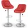 TRESKO 2er Set Barhocker Barstuhl 360° Frei Drehbar Sitzhöhenverstellung 60-80cm - Rot