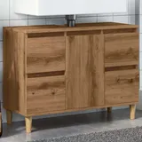 vidaXL Waschbeckenunterschrank Artisan-Eiche 80x33x60 cm Holzwerkstoff