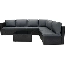 MONSTER SHOP Rattan Modular Set 7-tlg. Schwarz