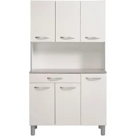 Parisot Küchenbuffet Spoon 101 x 185 x 40 cm Weiß-Grau