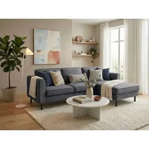 Home Affaire Eckcouch Cord 2-Sitzer Grau