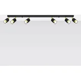 Sollux Lighting Deckenleuchte NERO 6 schwarz/gold