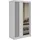 MKS Schiebetürenschrank DIANA 120 x 216 x 61 cm Weiß/Schwarz