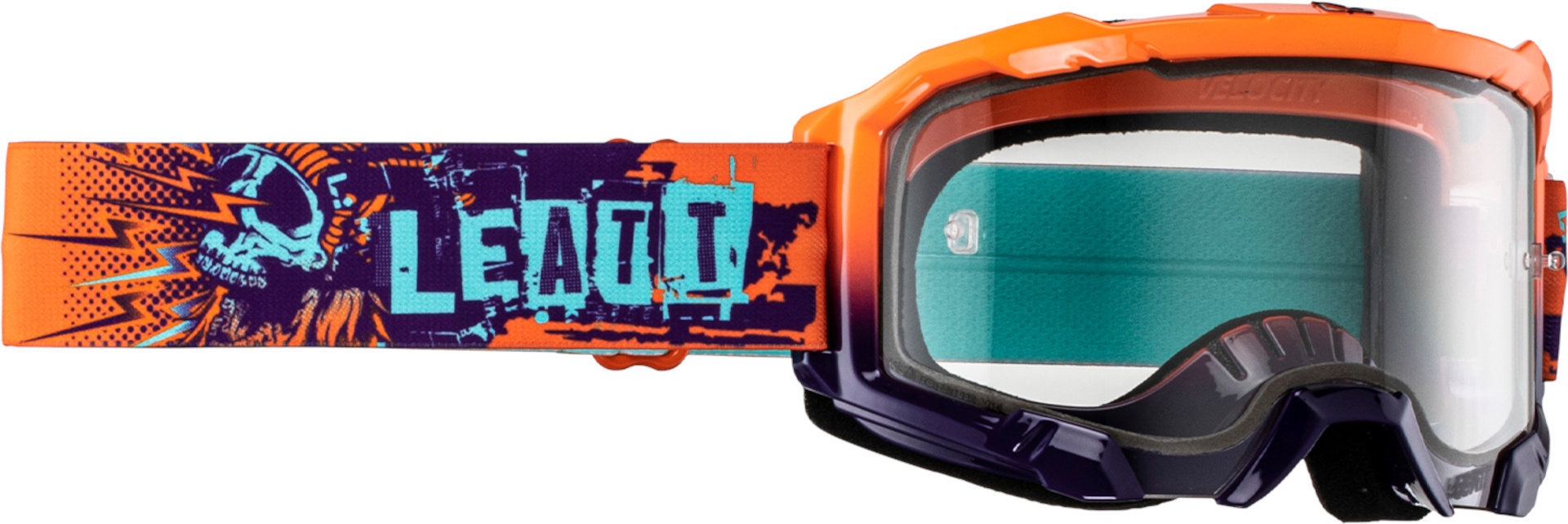 Leatt Velocity 4.5 Graffiti 2024 Motocross Brille, blau-lila-orange