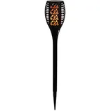 ETC Shop LED Solarlampe, Feuer-Effekt, Garten Fackel Höhe 58 cm