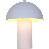 Nowa Tischlampe weiß matt Nachttischlampe Tischleuchte Wohnzimmerlampe Schlafzimmerleuchte, Metall,