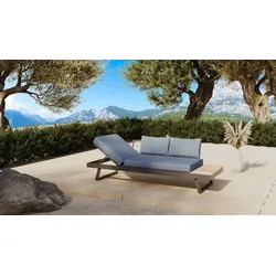OUTFLEXX Lounge/Liege, anthrazit, Alu/Polyester, verstellbar, hoher Liegekomfort, rostfreies Material
