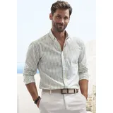 John Devin Langarmhemd »Regular Fit« Streifenhemd mit Button-down-Kragen, aus reiner Baumwolle, Gr. M (39/40) N-Gr, hellgrün-gestreift, , 42412349-M N-Gr