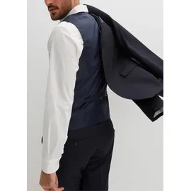 bonprix Anzug mit Weste, und Krawatte in Slim Fit (4-tlg.Set), blau Gr.66, Modischer 4-tlg Anzug bestehend aus Sakko, Hose, Weste, Krawatte und Einstecktuch,