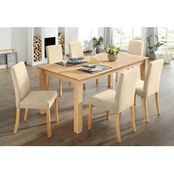 Essgruppe HOME AFFAIRE, beige, Kunstleder, Sitzmöbel-Sets