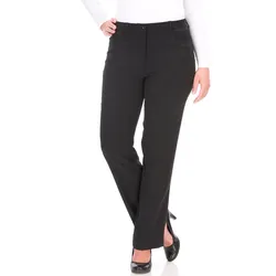 Stoffhose KJBRAND "Bea", Damen, Gr. 46, N-Gr, schwarz, Web, Obermaterial: 100% Polyester, unifarben, klassisch, Hosen, in knitterarmer Qualität