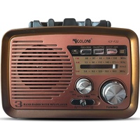 Nostalgie Retro Radio Bluetooth FM Vintage Kofferradio Küchenradio hellbrau Reto