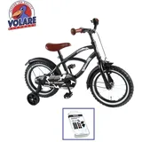 Kinderfahrrad Volare Black Cruiser - 14 Zoll - Schwarz - Inklusive WAYS Reifenreparaturset - Schwarz