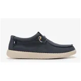 Walk in Pitas | WP150 WALLABI Washed | Herren Mokassins | Flache Slipper für Männer | Slip on Loafer | Sneakers | Schlupfschuhe | Freizeitschuhe | Walkinpitas Schuhe | Marino 42 EU