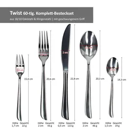 JUSTINUS Twist 60-tlg.