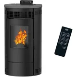 Luft-Pelletofen Flavia 9,5 kW Sannover Schwarz