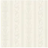 Profhome Barock Tapete Streifen Matt Creme Grau Silber 0,53 m x 10,05 m 5,33 m2 Creme 335471-GU