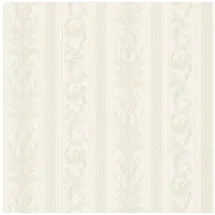 Profhome Barock Tapete Streifen Matt Creme Grau Silber 0,53 m x 10,05 m 5,33 m2 Creme 335471-GU
