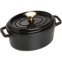 Staub Cocotte 17 cm oval schwarz