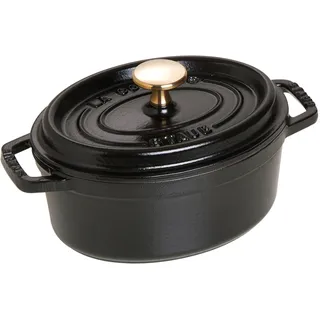 Staub Cocotte 17 cm oval schwarz