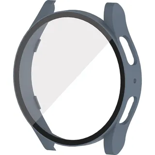 Für Samsung Galaxy Watch 5 40 mm 360 Grad Schock Hülle + H9 Hart Glas Tasche Etuis Blau/Grau