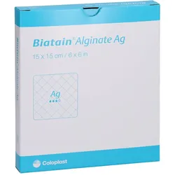 Biatain Alginate Ag Kompressen 15x15cm mit Silber