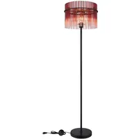 GLOBO LED Stehlampe Retro Stehleuchte Glasstäbe brombeer rot Wohnzimmerlampe