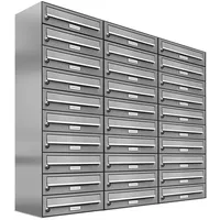 AL Briefkastensysteme Premium V2A Edelstahl Briefkastenanlage Silber