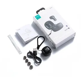 Joyroom Kabellose Kopfhörer, Bluetooth 5.2, IP54 210 mAh (insgesamt), Schwarz (MG-C05) (black)