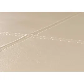 Mendler Garnitur Sitzgruppe Bank mit Aufbewahrung Kriens XXL+4 Stühle Littau, Kunstleder/Leder FSC®-zertifiziert ~ creme