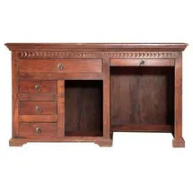 MASSIVMOEBEL24.DE Schreibtisch Akazie 140x64x80 nougat lackiert OXFORD #511