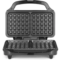 Salter Double Waffeleisen, Antihaft Dual Platten, Deep Fill für Belgische & Amerikanische Waffeln, Automatische Temperaturregelung, Cool-Touch Griff, Für Snacks & Desserts, 900W
