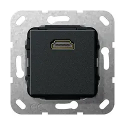 GIRA 566910, HDMI, 1 Modul(e), Schwarz