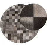 Teppich Kuhfell grau ⌀ 140 cm Patchwork BERGAMA