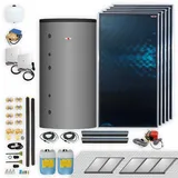 Wolf Solar Paket 11,5 m2 mit 5 Flachkollektoren TopSon F3-1, SM2-2 Regelung und Schichten-Hygienespeicher BSH-800