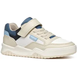 Sneaker GEOX "J PERTH BOY", Kinder, Gr. 36, beige, Synthetik, Mesh, casual, Schuhe, Retro Sneaker, Slip-On Sneaker mit Klettverschluss