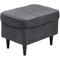 Z2 Hocker Dunkelgrau, Textil, Buche, massiv, rechteckig, 63x43x42 cm, Wohnzimmer, Hocker, Sitzhocker