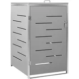 KOIECETA Mülltonnenbox für 1 Tonne Abschließbar Rostfrei Müllbox Mülltonne Mülltonnenverkleidung Müllcontainer Gartenbox Edelstahl
