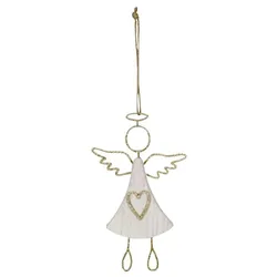 Weihnachtsdeko Holzengel zum Hängen Weiß Hängen 200 mm, 1 Stück