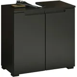 Stella Trading Waschbeckenunterschrank 60 x 57,5 x 32 cm Schwarz matt