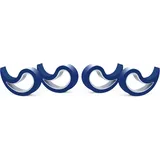 Stoppy, Stoppi, Fensterstopper, Türstopper, Türkeil, Türhaken, Fensterklammer, 4er Set (erhältlich in 14 Farben) (dunkelblau)