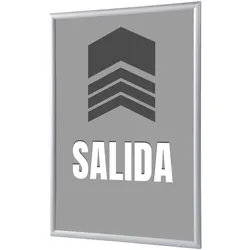 SHOWDOWN Displays Showdown Klapprahmen - DIN A1 - Komplett-Set - Salida Spanisch - Grau/Silber
