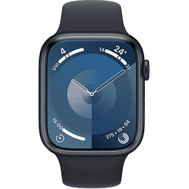 Apple Watch Series 9 GPS 45 mm Aluminiumgehäuse mitternacht, Sportarmband mitternacht M/L