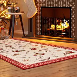Villeroy & Boch Teppich »Nostalgic Shine Toy's Delight, eckig, rund und Läufer«, rechteckig, 6 mm Höhe, Weihnachten, Wohnzimmer, Flur, Geschenk, Toys Delight, Dekoration Villeroy & Boch Rot,Multifarben B: 80 cm   1 St.