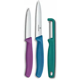 Victorinox Swiss Classic Gemüsemesser Set 10 cm 3-tlg. Farbig