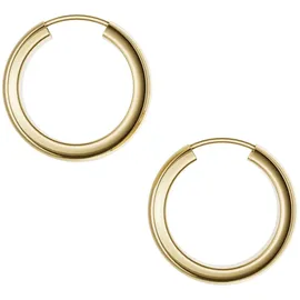 FIRETTI Paar Creolen »Schmuck Geschenk Silber 925 Ohrringe 3,9 mm breit« Made in Germany