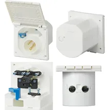 PRO PLUS CEE-Einspeisestecker Einbau eckig 220-240V 16A Weiß