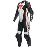 Dainese Grobnik Perforierter Lederanzug - Black / White / Fluo Red - 44
