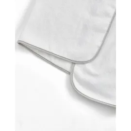 Christy Kinderbademantel Christy, Langform, Baumwolle, Kapuze, Gürtel, besonders kuschelig grau|weiß 98 | 92 cm